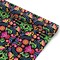 Halloween Wrapping Paper -Mini Roll- 17in x 32.8Ft Day of The Dead Mexican Floral Gift Wrap Paper for Party Wrapping Supplies